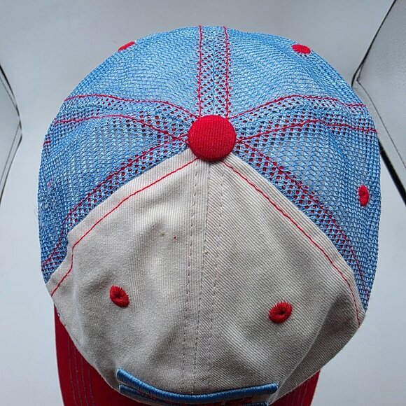 Akers Chicago Flag Mens Adjustable Cap Red White Blue Trucker Snapback Hat - Picture 5 of 9
